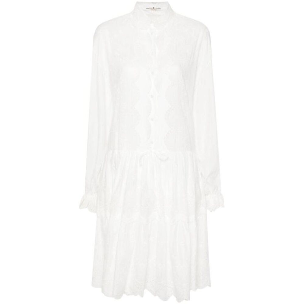 ERMANNO SCERVINO Broderie Anglaise Tiered Dress Women WHITE Dresses